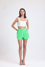 Cemine Women's Vibrant Green Modal Blend Shorts