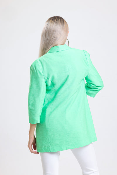 Cemine Women's Spring Breeze Lightweight Linen-Blend Blazer in Vibrant Green