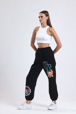 Cemine Women's Athletic-Inspired NY Graphic Joggers